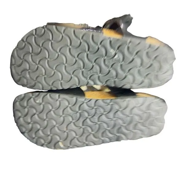 BIRKENSTOCK Florida Shoes Leather Birko-Flor Suede Black Patent Leather Sandals