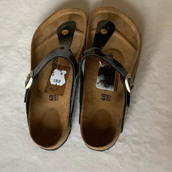 Birkenstock Gizeh Magic Snake Black-Silver Sandals