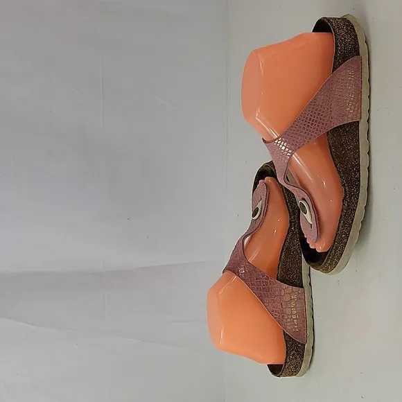 Birkenstock Gizeh Pink Snakeskin Women's Sandals