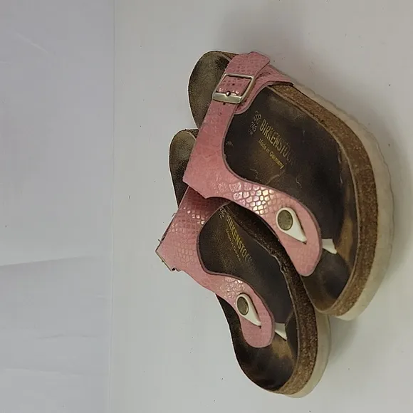 Birkenstock Gizeh Pink Snakeskin Women's Sandals