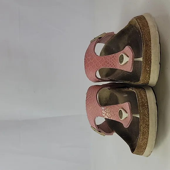 Birkenstock Gizeh Pink Snakeskin Women's Sandals