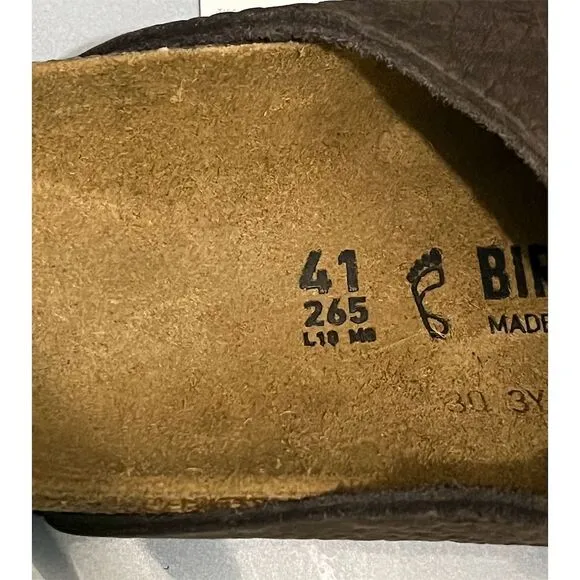 Birkenstock Kyoto Men’s Slip-On Sandals Brown Unisex M8/L10 Outdoors Vacation