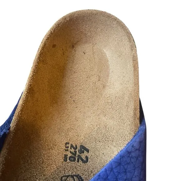 Birkenstock Kyoto Nubuck Leather Desert Buck Blue Sandals Size 11 Womens