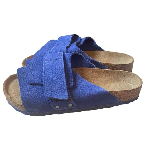 Birkenstock Kyoto Nubuck Leather Desert Buck Blue Sandals Size 11 Womens