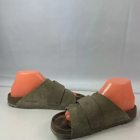 Birkenstock Kyoto Taupe Nubuck Suede Leather Women's Sandals