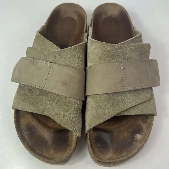 Birkenstock Kyoto Taupe Nubuck Suede Leather Women's Sandals