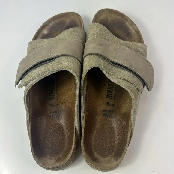 Birkenstock Kyoto Taupe Nubuck Suede Leather Women's Sandals