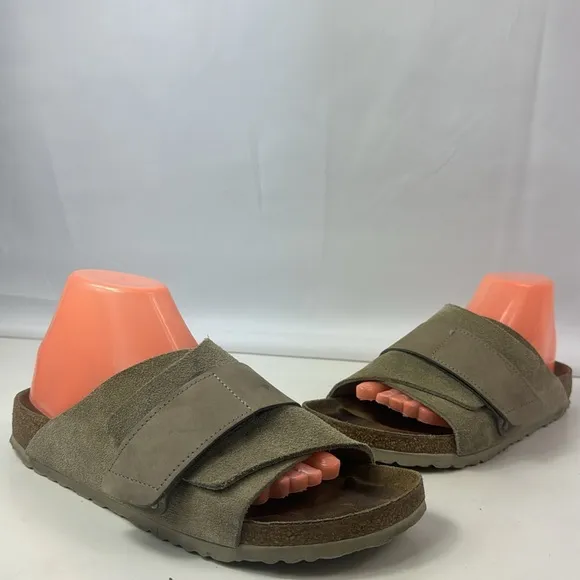 Birkenstock Kyoto Taupe Nubuck Suede Leather Women's Sandals