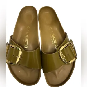 Birkenstock Madrid Big Buckle women’s sandals NWOT olive green 41 10- 10.5
