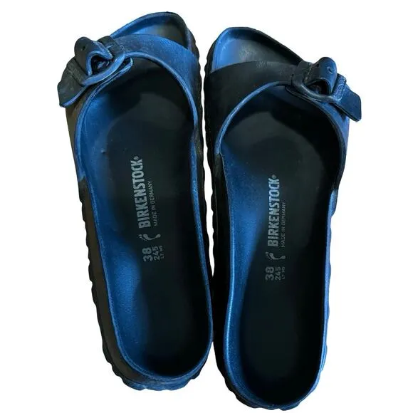 Birkenstock Madrid Essentials Sandals Women's black slip on buckle slides
