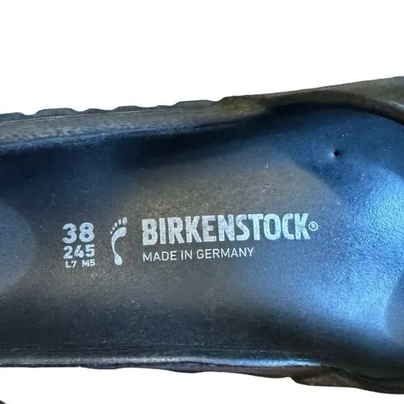 Birkenstock Madrid Essentials Sandals Women's black slip on buckle slides
