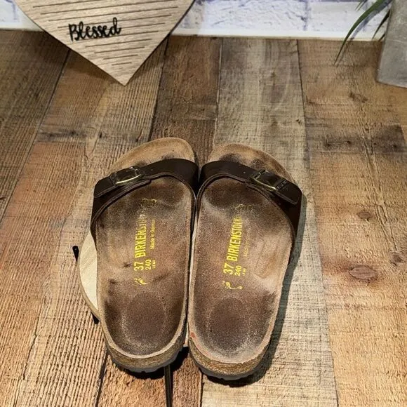 Birkenstock madrid metallic bronze sandals