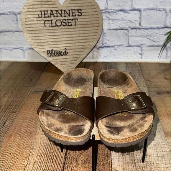 Birkenstock madrid metallic bronze sandals