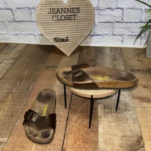Birkenstock madrid metallic bronze sandals