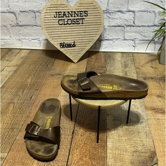 Birkenstock madrid metallic bronze sandals