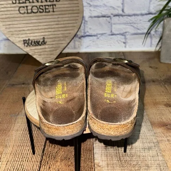 Birkenstock madrid metallic bronze sandals