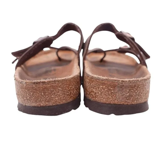 Birkenstock Mayari Slide Sandals Unisex Sz 37 Light Brown Leather Slip On Casual