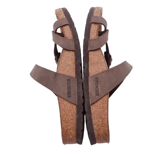 Birkenstock Mayari Slide Sandals Unisex Sz 37 Light Brown Leather Slip On Casual
