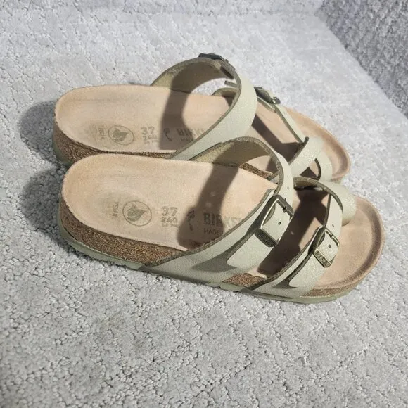 Birkenstock Mayari Unisex Size EU37 US L6M4 Birko-Flor Faded Khaki Vegan Sandals