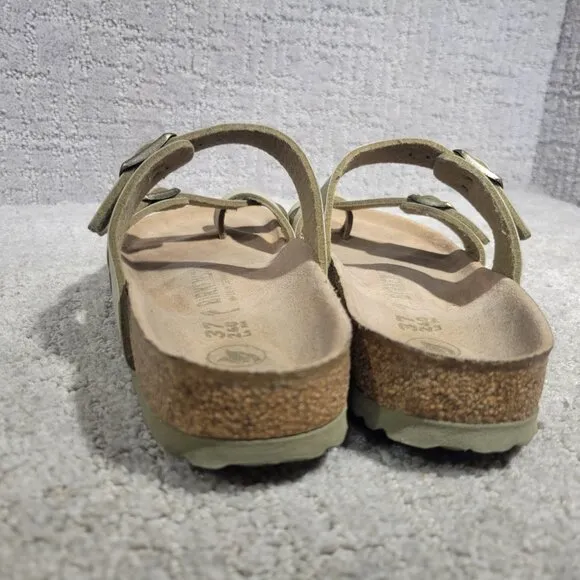 Birkenstock Mayari Unisex Size EU37 US L6M4 Birko-Flor Faded Khaki Vegan Sandals