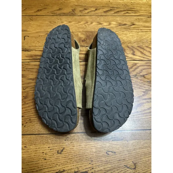Birkenstock Milano Mens Sz 5/7 EU38 Comfort Slingback Sandals Khaki Brown Nice