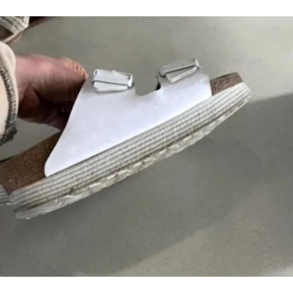 Birkenstock Papillio Arizona Vegan Women's Sandals 40 9 White Slip On Platforms