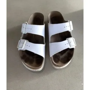 Birkenstock Papillio Arizona Vegan Women's Sandals 40 9 White Slip On Platforms
