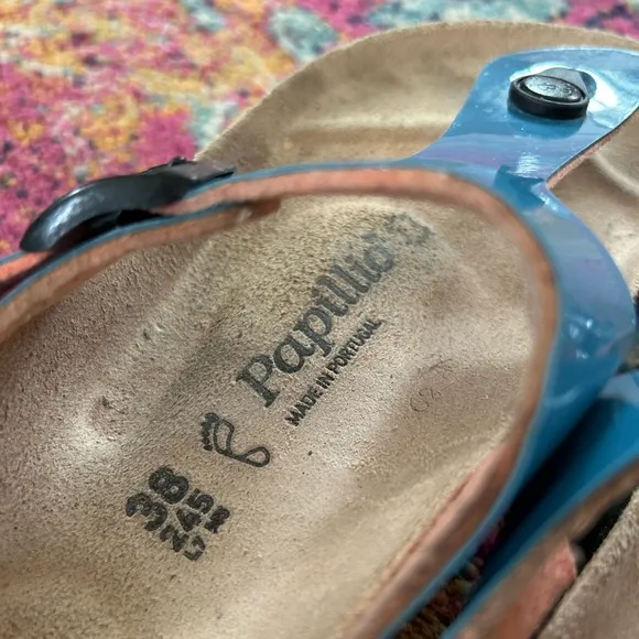 Birkenstock Papillio | Women's gentle blue Papillio Gizeh Platform Sandal, sz 8W