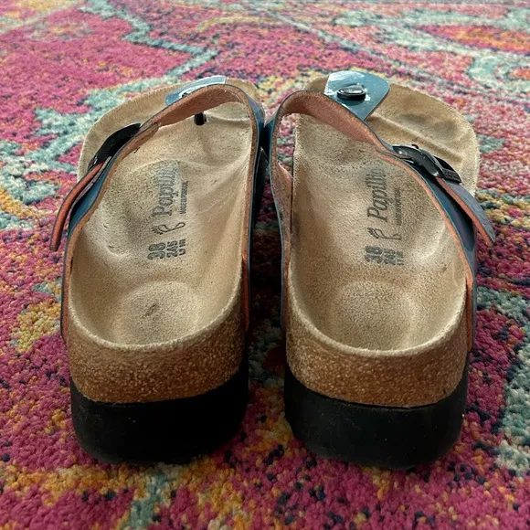Birkenstock Papillio | Women's gentle blue Papillio Gizeh Platform Sandal, sz 8W