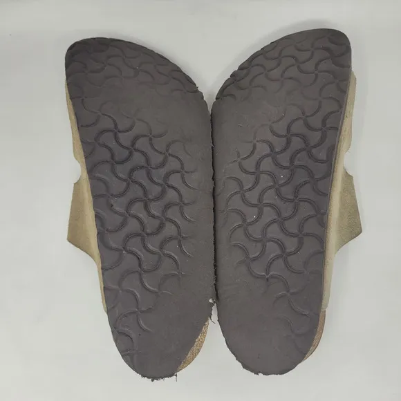 Birkenstock Sandals Mens EU42 US9 Arizona Beige Suede Slides Comfort Slip On