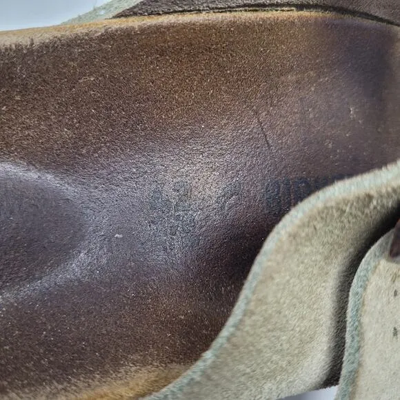 Birkenstock Sandals Mens EU42 US9 Arizona Beige Suede Slides Comfort Slip On