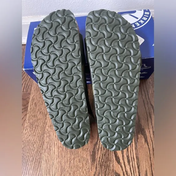 Birkenstock sandals Milano back strap sz 40 soft footbed cork camo green unisex