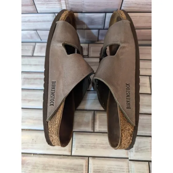 Birkenstock Sandals Womens Arizona Slides Gold Metallic 38EUR  7.5 US
