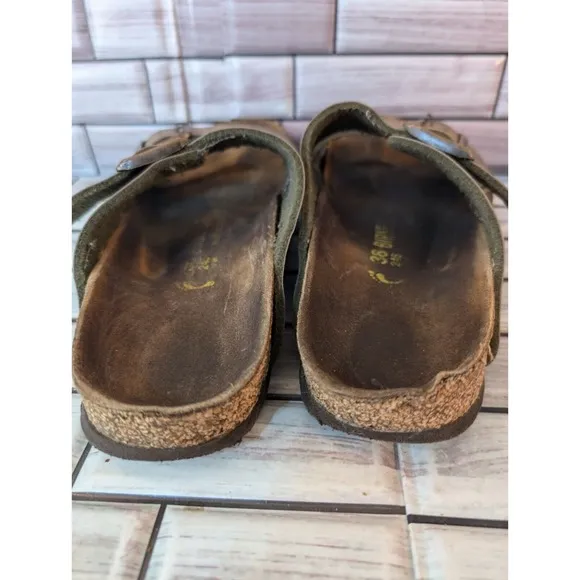 Birkenstock Sandals Womens Arizona Slides Gold Metallic 38EUR  7.5 US