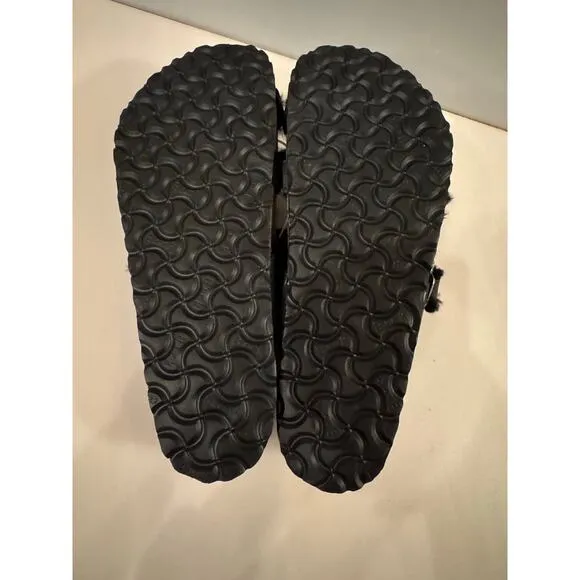Birkenstock Shearling Fur Black Suede Mayari size 42 W11 / M9 (New)