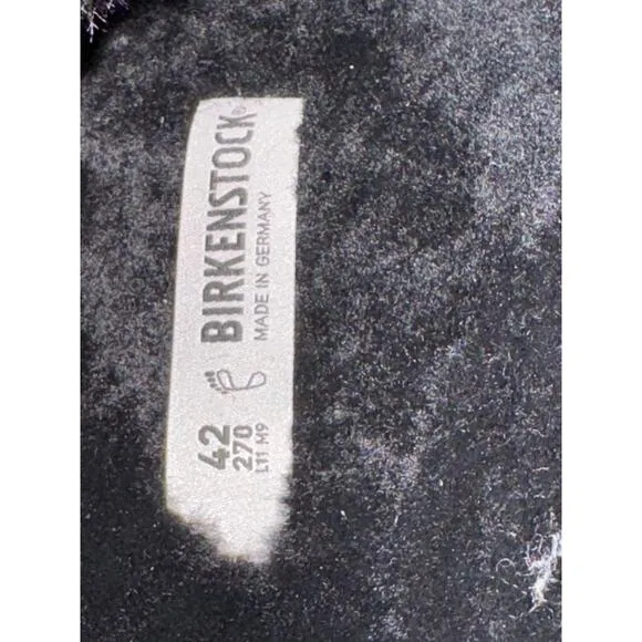 Birkenstock Shearling Fur Black Suede Mayari size 42 W11 / M9 (New)