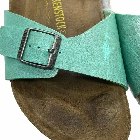 Birkenstock Slide Sandals Women's Madrid Blue Slip On Size US 9.5 EU 40 Narrow