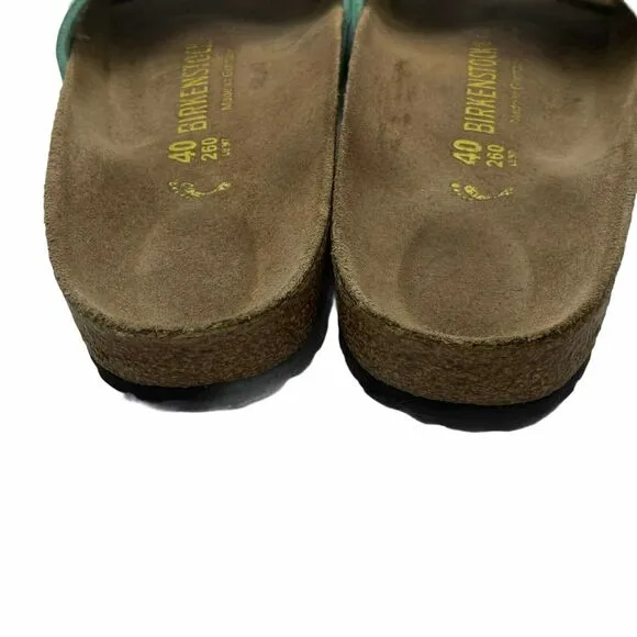 Birkenstock Slide Sandals Women's Madrid Blue Slip On Size US 9.5 EU 40 Narrow
