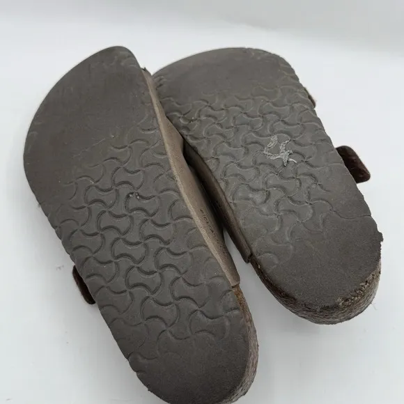 Birkenstock Sneakers Youth 34EU 3US Slip On Arizona Brown Leather Buckles Unisex