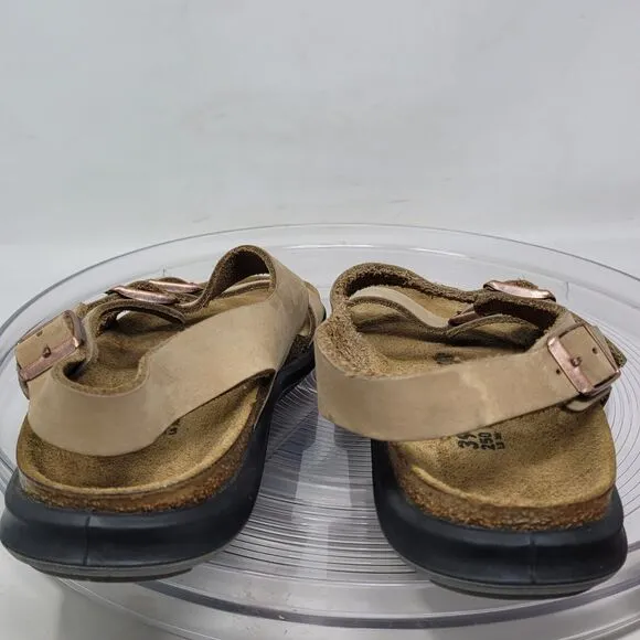 Birkenstock Sonora Tan Brown Leather Walking Summer Sandals EU39 US L 8 M6 99%