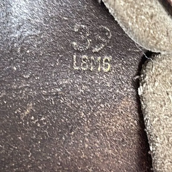 Birkenstock Tatami Oklahoma Tan Nubuck Slides Sz 39/US 8