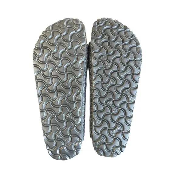 Birkenstock Unisex Arizona Wool Felt Sandal Doubleface Gray Size 37