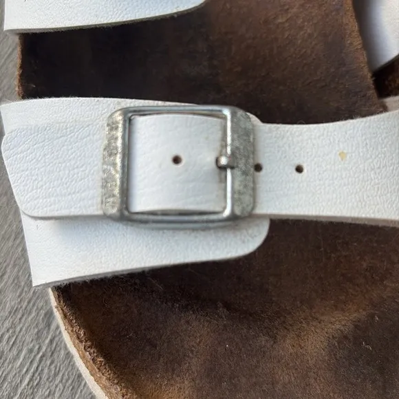 Birkenstock White Arizona Sandals Size 41