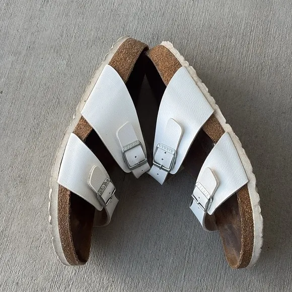 Birkenstock White Arizona Sandals Size 41