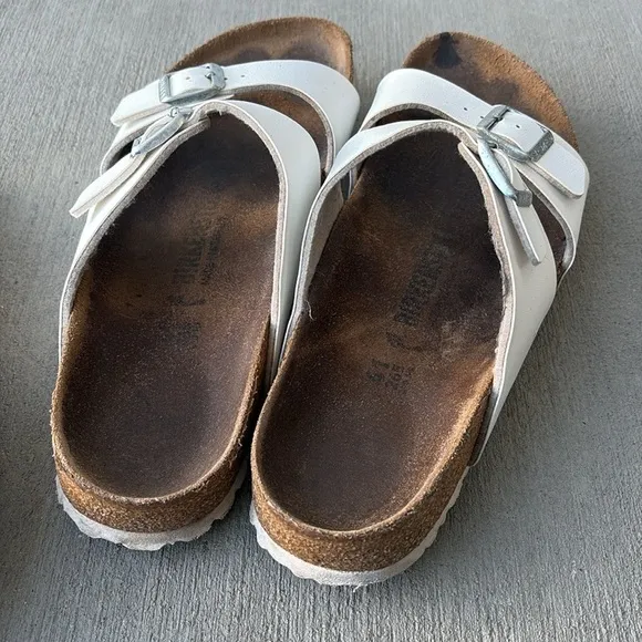 Birkenstock White Arizona Sandals Size 41