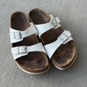 Birkenstock White Arizona Sandals Size 41