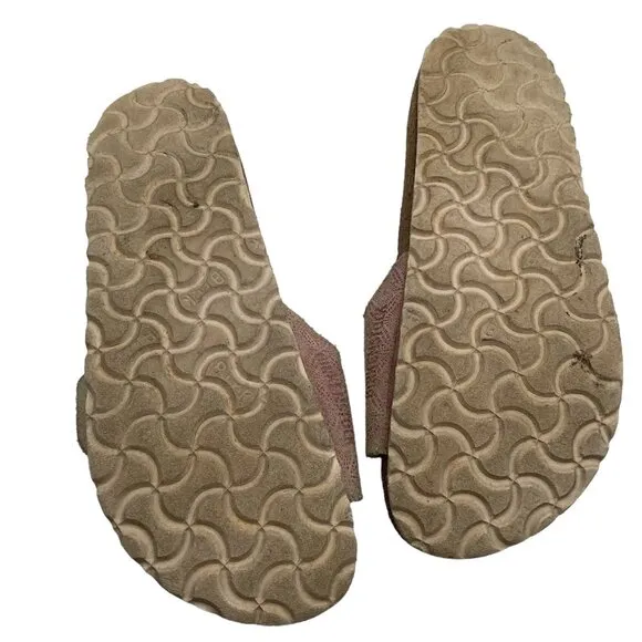 BIRKENSTOCK Women's 5 36 Madrid Big Buckle Slide Sandals Ceramic Pattern Rose