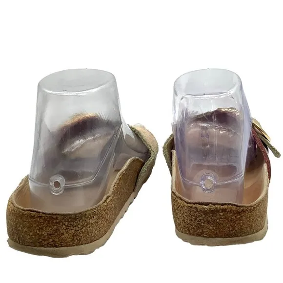 BIRKENSTOCK Women's 5 36 Madrid Big Buckle Slide Sandals Ceramic Pattern Rose