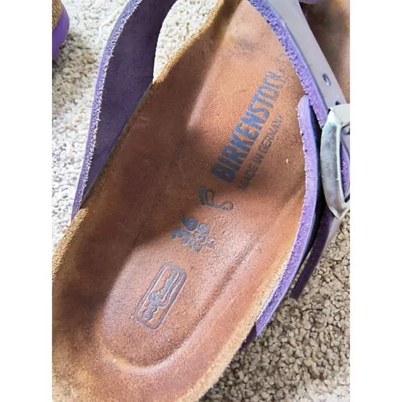 Birkenstock Womens Gizeh Cork Footbed Birko Flor T-Strap Sandals 36 (US 5-5.5)