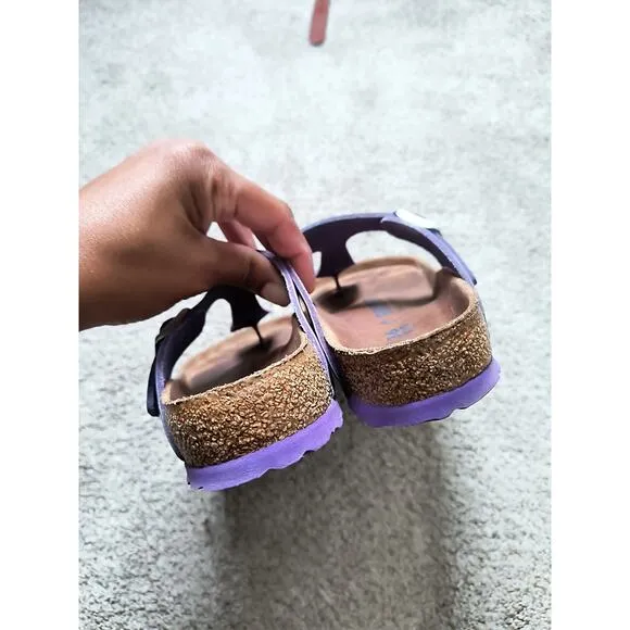 Birkenstock Womens Gizeh Cork Footbed Birko Flor T-Strap Sandals 36 (US 5-5.5)